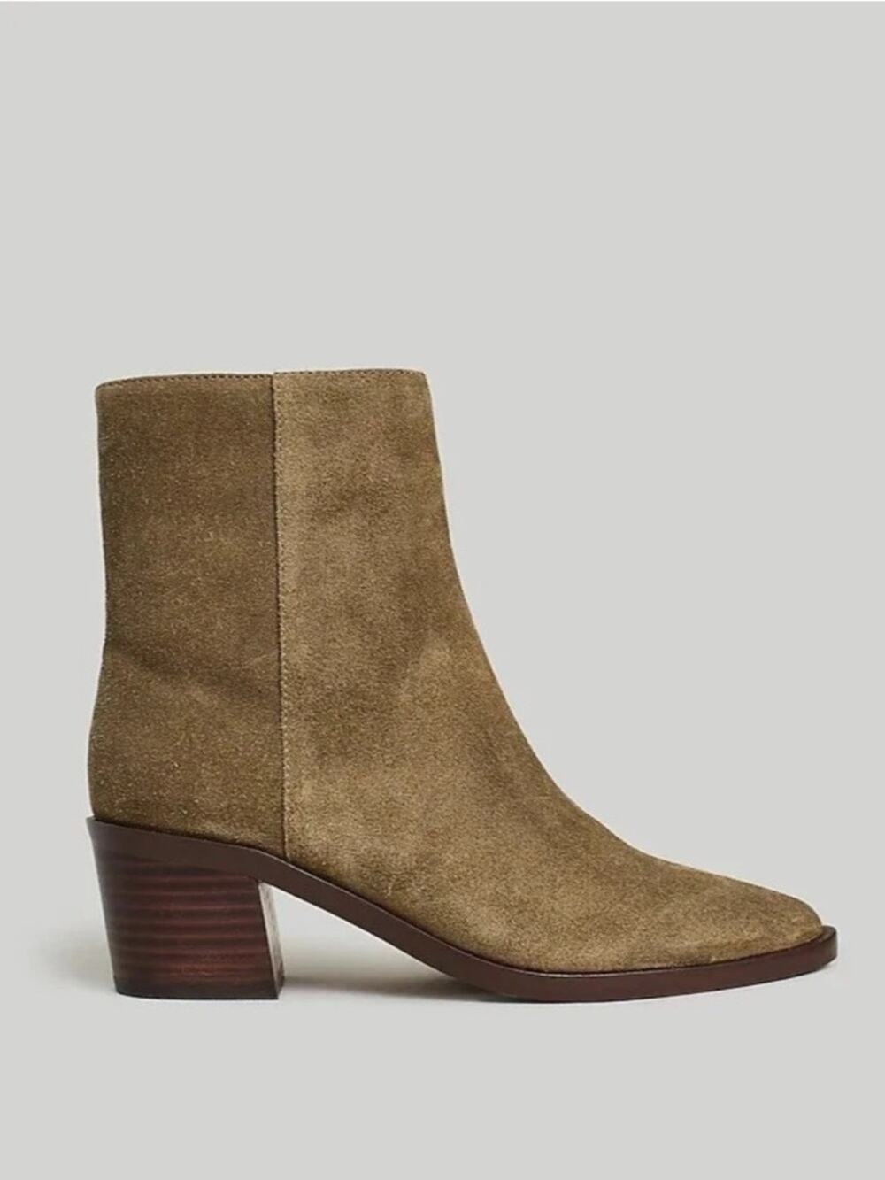 Madewell Darcy Ankle Boot Olive Suede 9.5